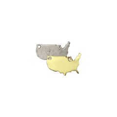 USA Map Charm Stamping Blank