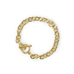 Gold Plated Charm Bracelet, 7"