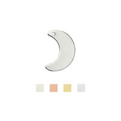 Crescent w/ Hole, 1"- Premium Stamping Blanks