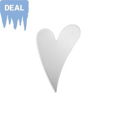 Swirly Heart, 1 1/8"- Premium Stamping Blanks, Aluminum, 144 Piece