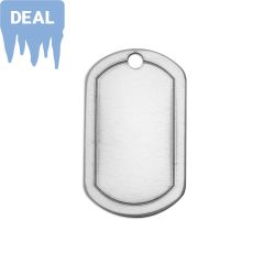 Border Dog Tag, 1 1/4"- Premium Stamping Blanks, Aluminum, 144 Piece