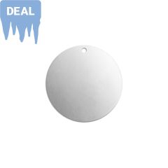 Circle w/ Hole, 3/4"- Premium Stamping Blanks, Alkeme, 144 Piece
