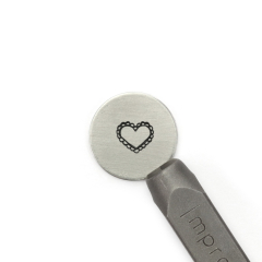 Lace Heart Signature Design Stamp, 6mm