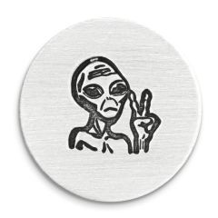 Alien Peace Simply Made Design Stamp, 12mm