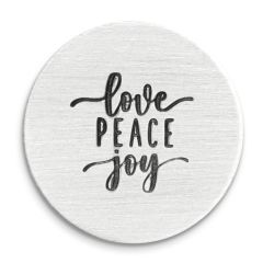 Love, Peace, Joy Simply Made Design Stamp, 12mm