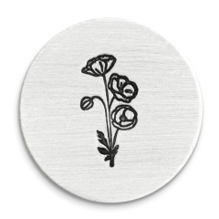 Open Poppies in Bloom Ultra Detail Stamp, 12mm