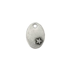 Oval w/ Star Pewter Stamping Blank