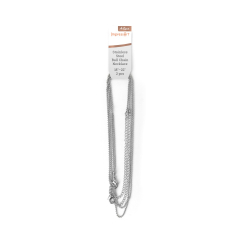 Ball Chain Necklace, Stainless Steel, 18"-22", 2 pcs