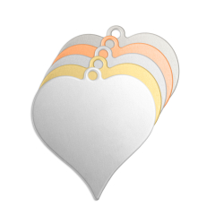 Heart w/ Ring, 7/8"- Premium Stamping Blanks