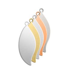 Leaf w/ Ring, 1 1/16"- Premium Stamping Blanks