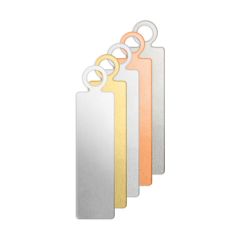 Tag, Rectangle, w/ Ring, 5/8"- Premium Stamping Blanks