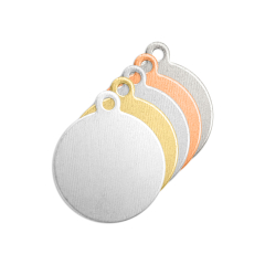 ImpressArt 0.5'' Brass Circle Tag with Ring Premium Stamping