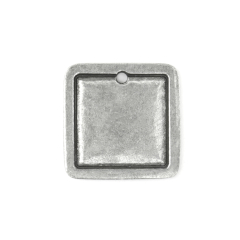 Pewter Stamping Blank, Square Border (Large)