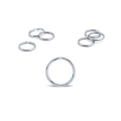 Zinc Plated Split Key Rings, 15mm