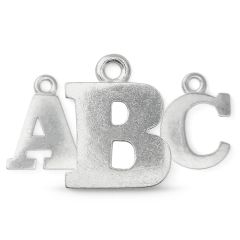 Pewter Letter Charms, 3/4"- Stamping Blank