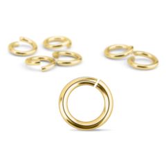 Jump Rings, Gold Plated, 20 Gauge, 5mm, 100 Pack