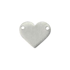 Pewter Stamping Blank, Heart w/ Holes, 1" x 7/8"
