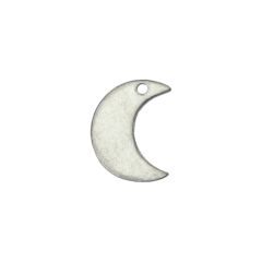 Pewter Stamping Blank, Moon, 7/8" x 3/4"