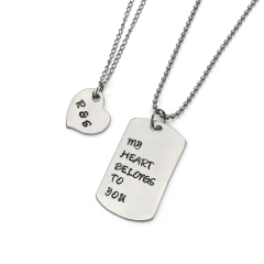 Dog Tag & Heart Necklace Set Project Kit