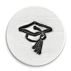 Graduation Cap Simply Made Design Stamp, 12mm