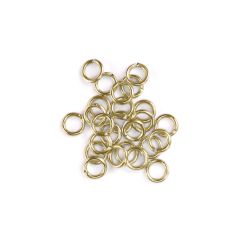 Artisan Jump Rings, Real Gold Plated, 7mm