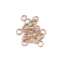 Artisan Jump Rings, Real Rose Gold Plated, 7mm