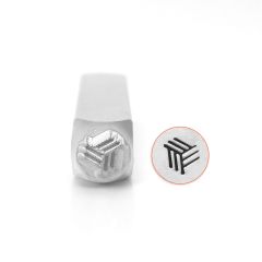 Angled Line Texture Design Stamp, 6mm