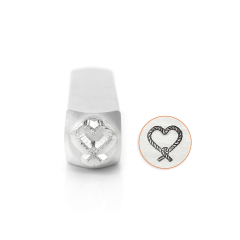 Knotted Heart Design Stamp, 9.5mm