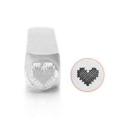 Patchwork Heart Design Stamp, 6mm