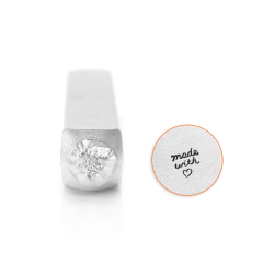 Made With Love Design Stamp, 4mm