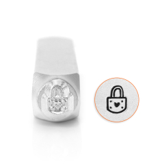 Padlock Heart Design Stamp, 6mm