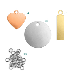 Mini Mixed Metal Charm Assortment - Stamping Blanks - Beads & Jewelry Making