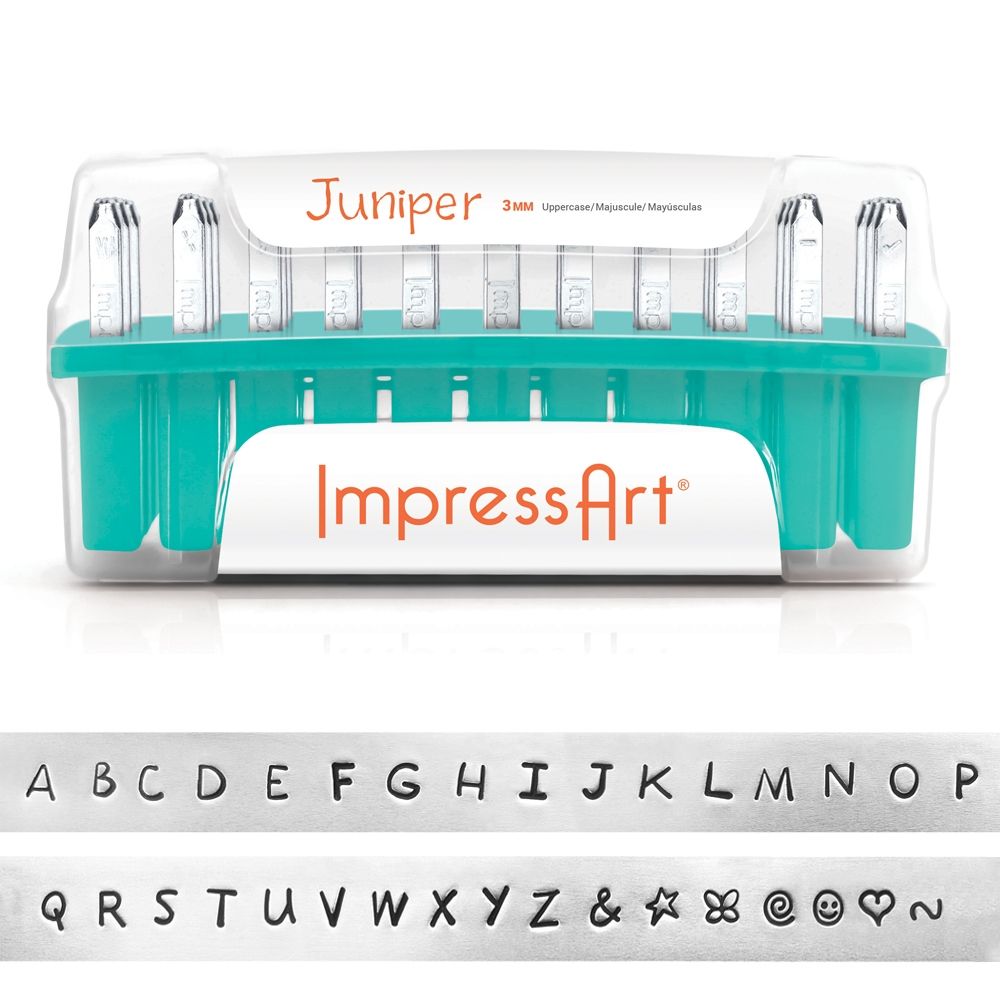 Juniper Uppercase Letter Metal Stamps ImpressArt