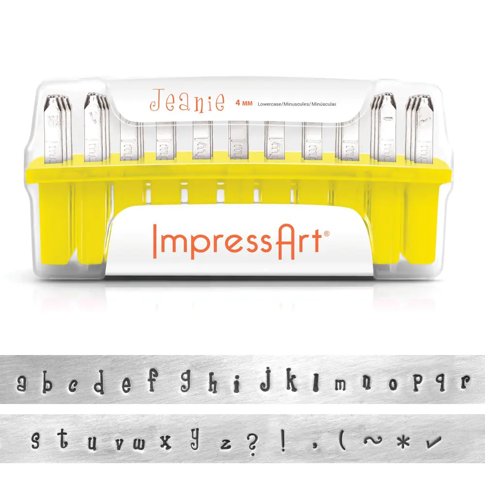 Jeanie Lowercase Letter Steel Metal Stamp Set ImpressArt